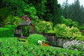 Japanese garden in butchart gardens Royalty Free Stock Photo