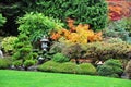 Japanese garden in butchart gardens Royalty Free Stock Photo