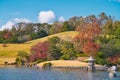 Japanese garden of Expo`70 commemorative park. Royalty Free Stock Photo