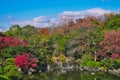 Japanese garden of Expo`70 commemorative park. Royalty Free Stock Photo