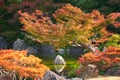 Japanese garden of Expo`70 commemorative park. Royalty Free Stock Photo