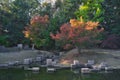 Japanese garden of Expo`70 commemorative park. Royalty Free Stock Photo