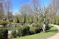 Japanese garden in Rheinaue park. Bonn, Germany. Royalty Free Stock Photo