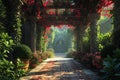 japanese garden gate entrance to the temple Royalty Free Stock Photo