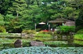 Japanese garden of Heian Shrine, Kyoto Japan. Royalty Free Stock Photo