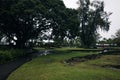 Japanese garden in Hilo, Hawaii. Liliuokalani Gardens Royalty Free Stock Photo