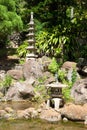 Japanese garden in Iao Valley State Park on Maui Hawaii