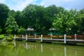 Japanese garden inside Rizal park in Manila, Philippines Royalty Free Stock Photo