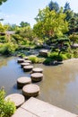 Japanese garden on the island of Versailles in Nantes, France