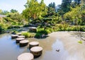 Japanese garden on the island of Versailles in Nantes, France