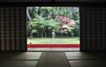 Japanese garden in the Koto-in a sub-temple of Daitoku-ji Royalty Free Stock Photo