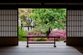 Japanese garden in Kyoto Royalty Free Stock Photo