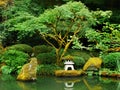 Japanese Zen Lake, Botanical Garden, Feng Shuei Royalty Free Stock Photo