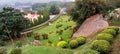 Japanese garden landscape in Ramoji film city at hyderabad Royalty Free Stock Photo