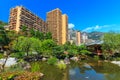 Japanese garden in Monte Carlo, Monaco,Europe Royalty Free Stock Photo