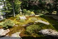 Japanese garden in Nanjenji temple, Kyoto Royalty Free Stock Photo