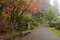 Japanese Garden path - Wide Angle Royalty Free Stock Photo