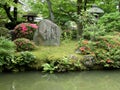 Japanese garden with rocks