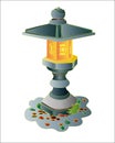 Japanese garden stone lantern. Royalty Free Stock Photo