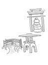 Japanese garden stones mots sculpture stone lantern elements of architecture