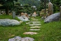 Japanese garden trail landscape, Traditional and elegant Japanese Garden yard