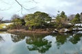 Japanese garden in winter, Kyoto Japan Royalty Free Stock Photo