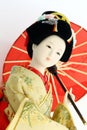 Japanese geisha doll Royalty Free Stock Photo