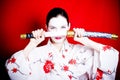 Japanese Geisha with sword