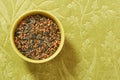 Japanese genmaicha, a mix green tea with roasted rice Royalty Free Stock Photo