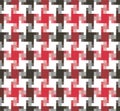 Japanese Geometric Swirl Plaid Vector Seamless Pattern