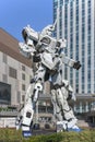 Japanese giant life-sized robot statue called RX-0 Unicorn Gundam in Odaiba.