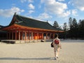 Japanese girl in Kimono with Kyoto Jinja