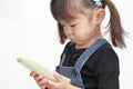 Japanese girl making a call Royalty Free Stock Photo