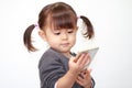 Japanese girl using a smart phone Royalty Free Stock Photo