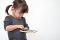 Japanese girl using a smart phone Royalty Free Stock Photo