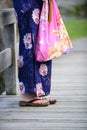 Japanese girl wearing yukata