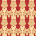 Japanese Gold Cherry Blossom Motif Vector Seamless Pattern Royalty Free Stock Photo