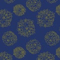 Japanese Golden Flowers Pattern