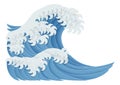 Japanese Great Wave Layered Paper Craft Style