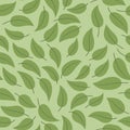 Japanese Green Leaf Vector Seamless Pattern Royalty Free Stock Photo