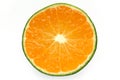 Japanese green orange fruit isolated Royalty Free Stock Photo