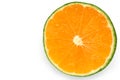 Japanese green orange fruit isolated 2 Royalty Free Stock Photo