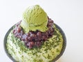 Japanese green tea ice dessert Royalty Free Stock Photo