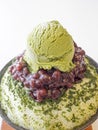 Japanese green tea ice dessert Royalty Free Stock Photo