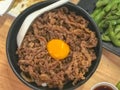 Japanese grill beef rice ,Yakiniku Don,Gyuu Don Royalty Free Stock Photo