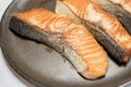 Japanese grilled salted salmons Shiozake.