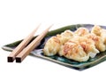 Japanese gyoza dish isolated