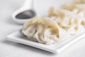 Japanese gyozas and soy sauce