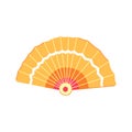 japanese hand fan cartoon vector illustration Royalty Free Stock Photo