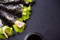 Japanese hand-rolled sushi Royalty Free Stock Photo